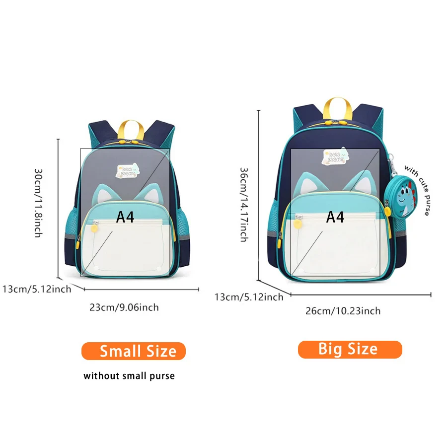 12inch/14inch  Fashion Kids Backpack Children Outdoor Bag Kindergarten School Bags Student School Backpacks