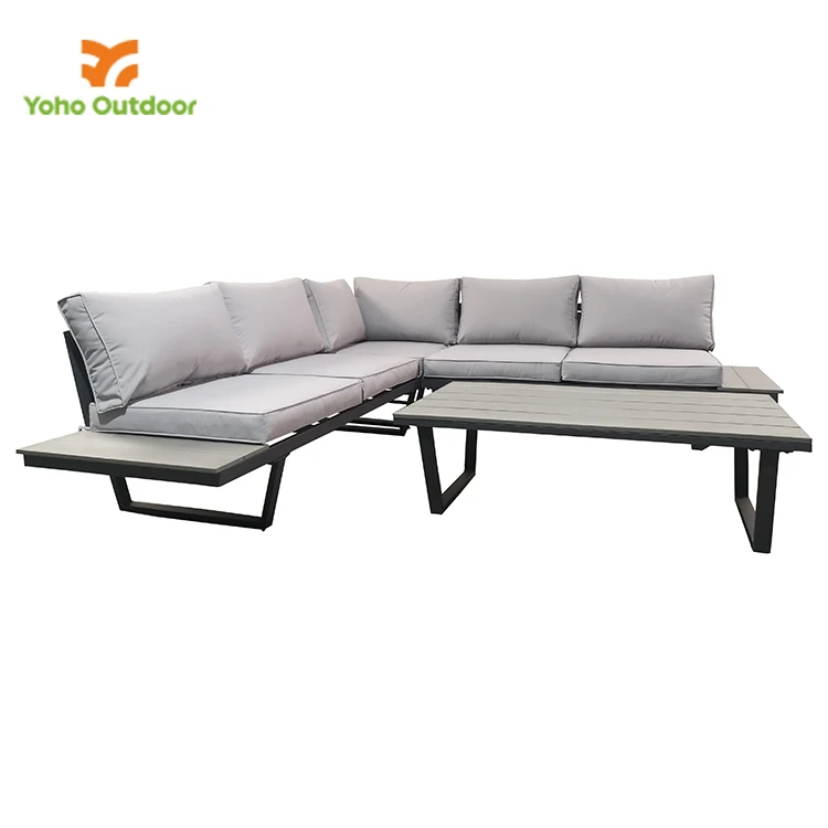 

Custom Modern Outdoor Sofa Furniture Set Rattan Aluminum Frame for Hotels Villas Beach Parks Leisure Patio Garden for Courtyards