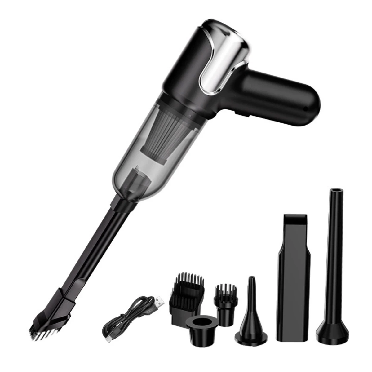 

Portable Wireless Car Vacuum, 16KPA Strong Suction for Pet Hair & Dust, Rechargeable, Compact, Dual USB Charging, Ideal for Auto