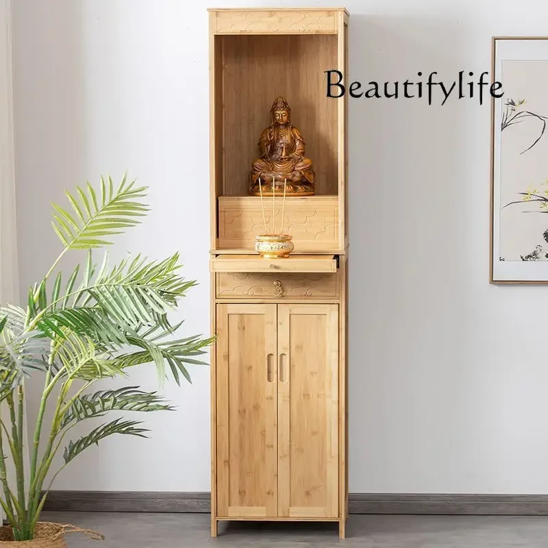 N47 Shrine Standing Cabinet Offering Table Household Shrine Buddha Statue God of Wealth Offering Table New Chinese Buddha Counte