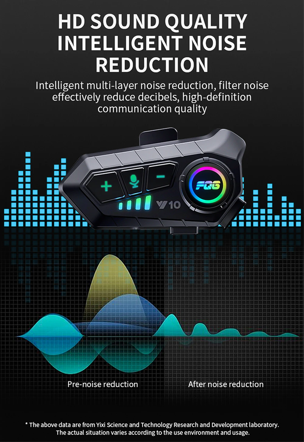 Walkie Talkie Bluetooth Ecouteurs, Casque De Moto Sans Fil Bluetooth HiFi Casque Stéréo Casque HD Microphone Avec Numérotation Mains Libres Avec Batterie Rechargeable