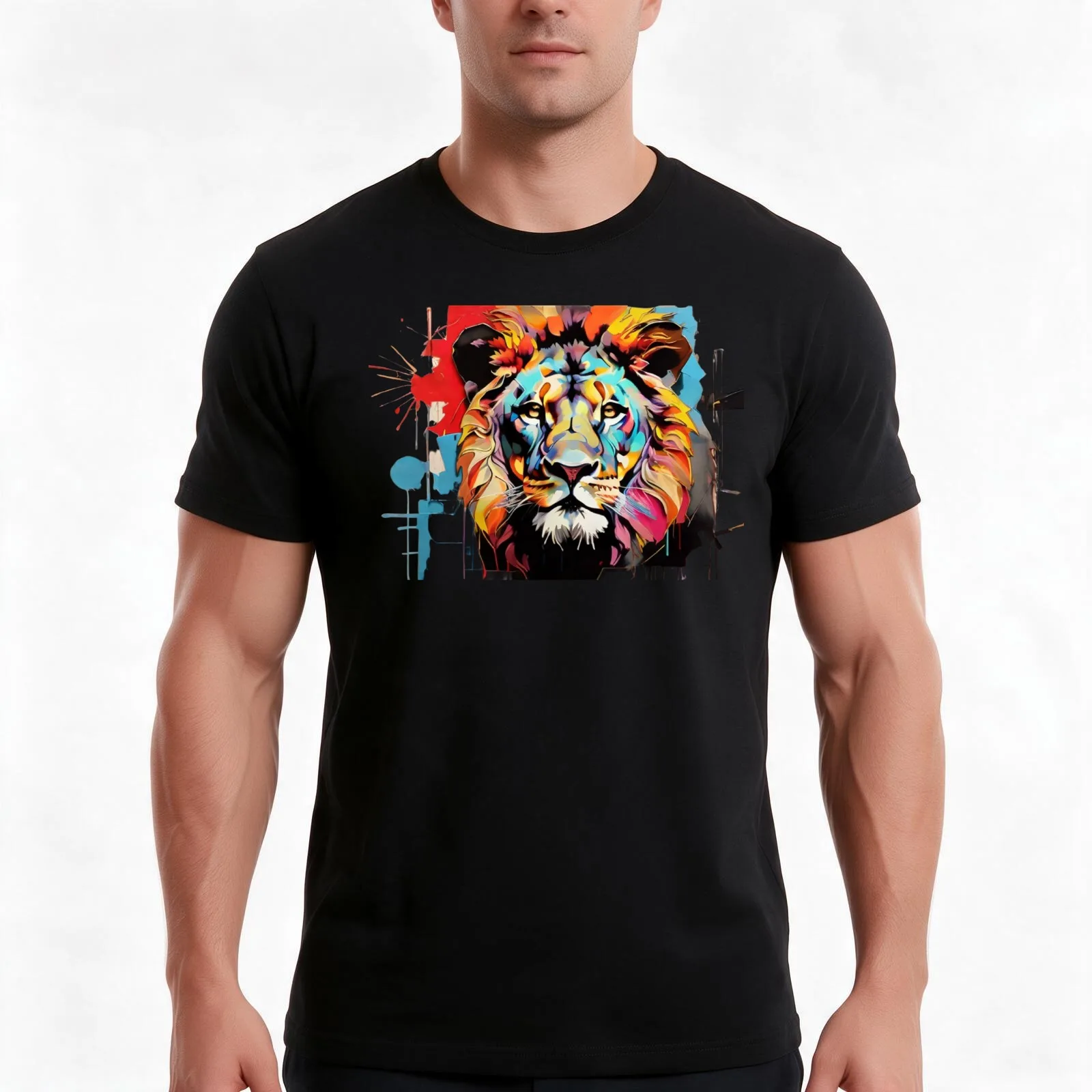 Vivid Fauve: A Pop Art Odyssey T-Shirt Summer Casual Cotton Tee Oversized Streetwear Tops Vintage Graphic Print 100% Cotton