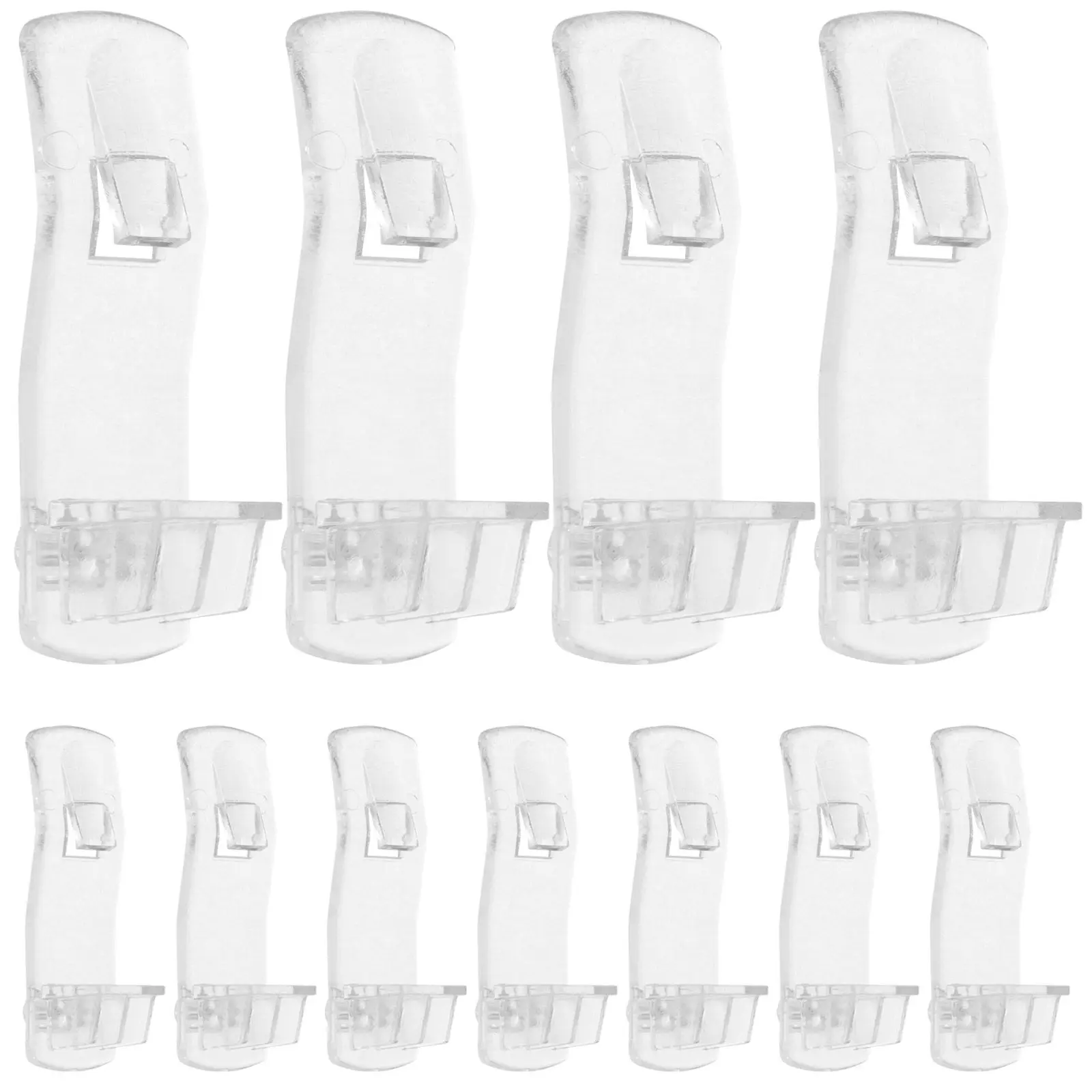 

25Pcs Long Board Shelf Support Clips Clear Plastic Cabinet Shelf Pegs Home Improvement Kitchen Storage Cabinet Clips for Shelves