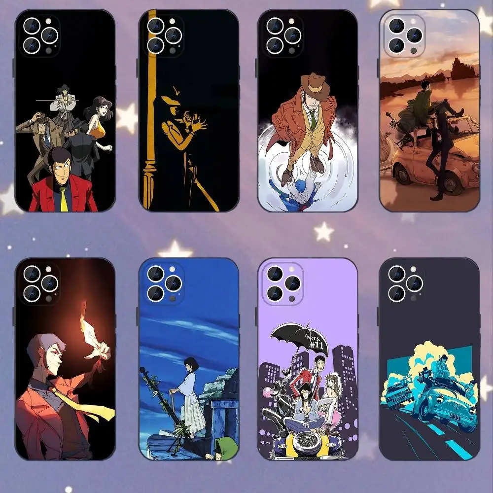 

Anime L-Lupin The Third Phone Case For iPhone 17,16,15,14,13,12,11,Pro,XS,Max,XR,Plus,E,SE4,Mini Black Soft Cover