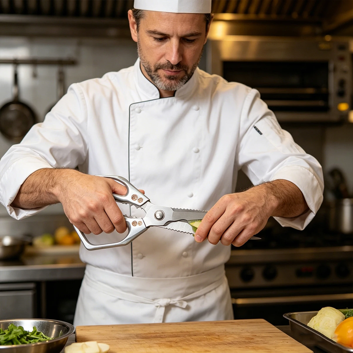 Stainless Steel Kitchen Shears for Meat Fish and Poultry Commercial Kitchen Equipment Lightweight yet Durable Construction