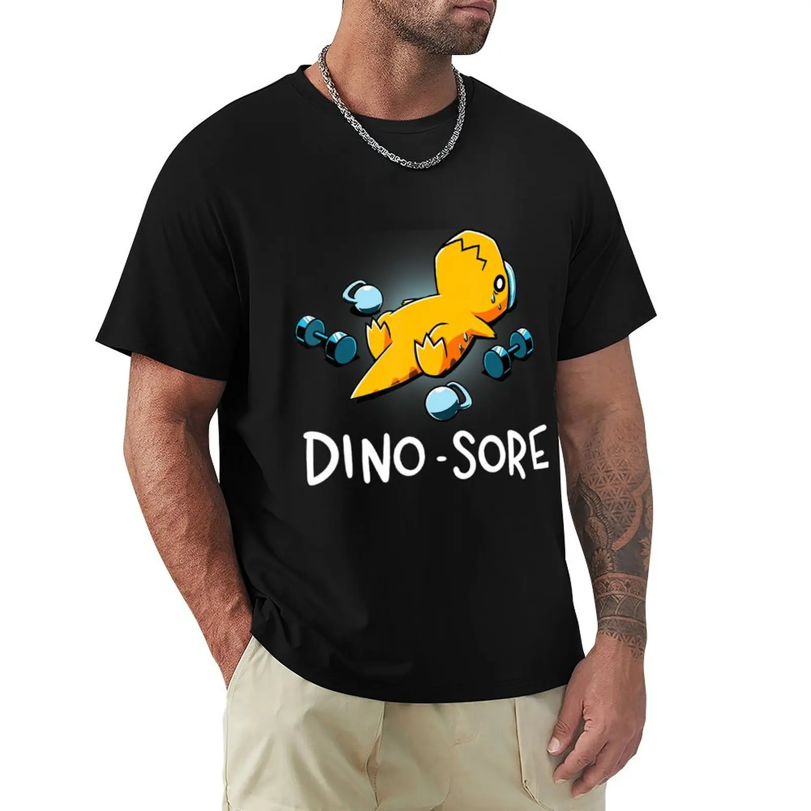 

Dino Sore Funny Dinosaur Workout Gym Fitness Lifting T-Shirt shirts graphic tees kawaii clothes plus sizes men workout shirt