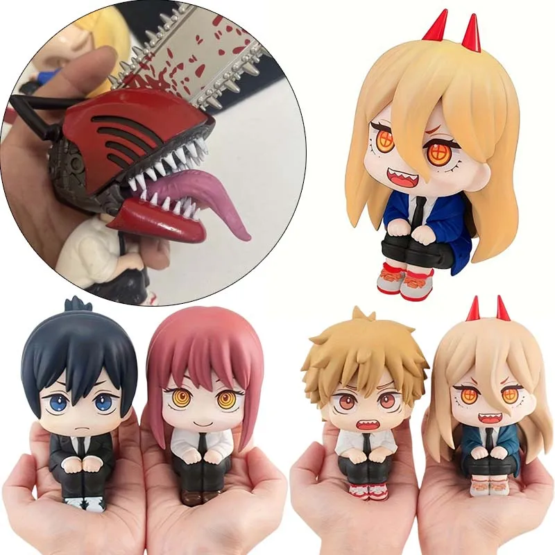 Kettingzaag Man Denji Zittend Model Huisdecoratie Mini Beeldje Auto Interieur Miniatuur Model Collectie Beeldje Kidstoys Geschenken