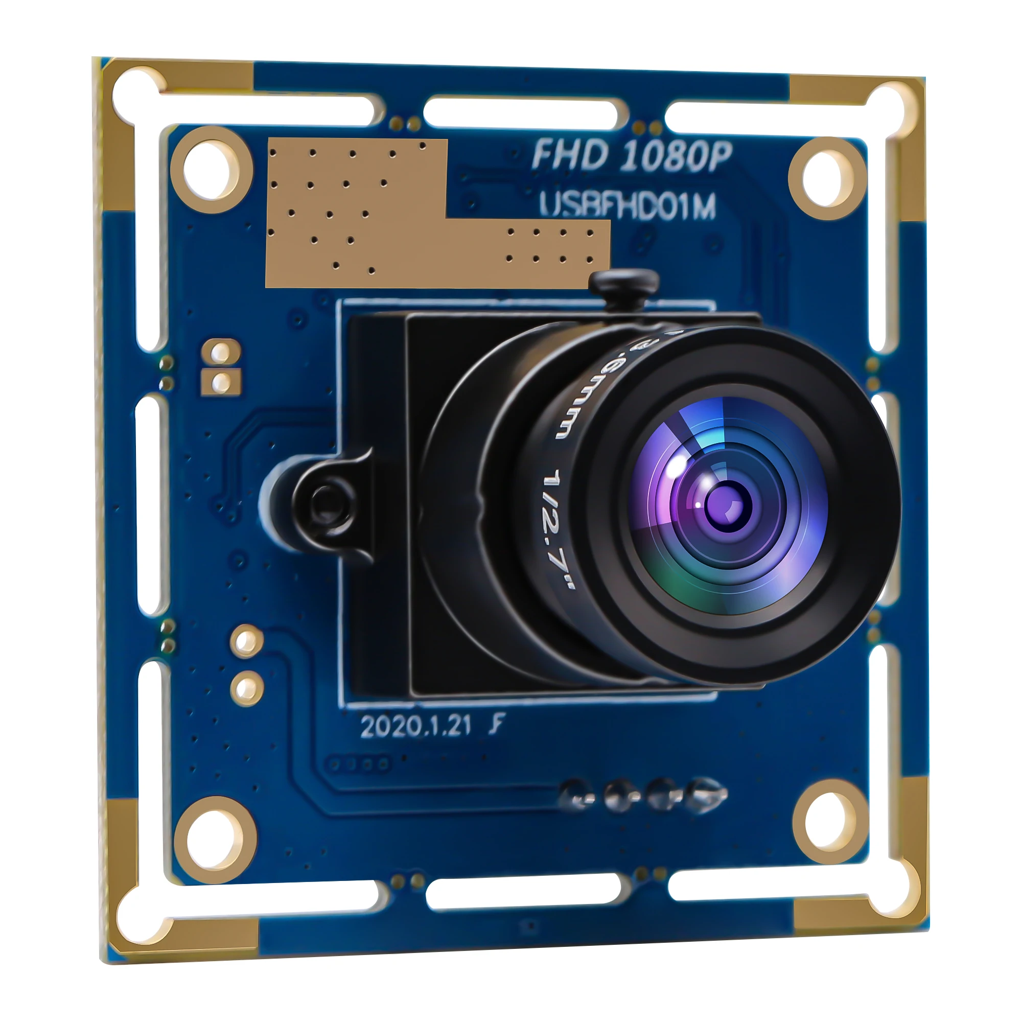 ELP 1080P USB Camera Module 1080P 30fps, 720P 60fps, 480P 120fps High Speed Wide Angle Mini Endoscope Module for Robotic Vision