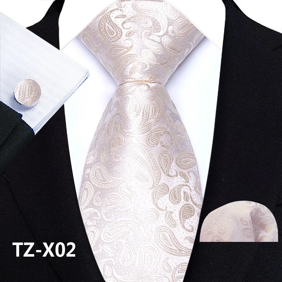 Klassisches Krawattenset für Herren, florales Paisley-Krawattenset mit Einstecktuch und Manschettenknöpfen, Vintage-Krawatte für Hochzeit, Business-Anzug-Accessoires – Detail 9