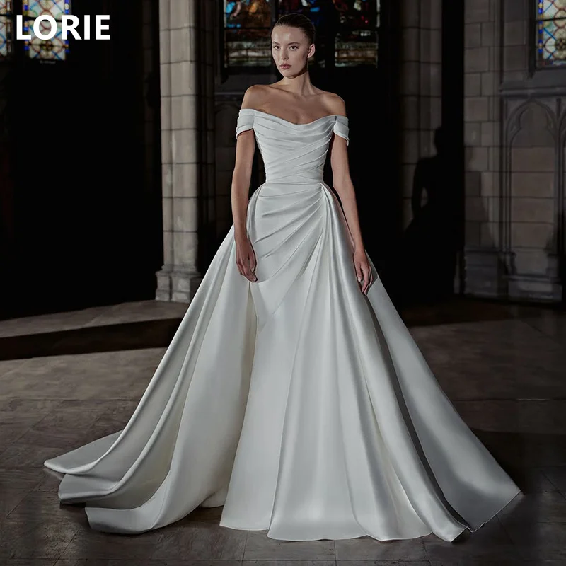 

LORIE Off Shoulder A-line vestidos de novia Wedding Dress Side Split Elegant Bridal Gowns Princess Wedding Gown Customized 2025