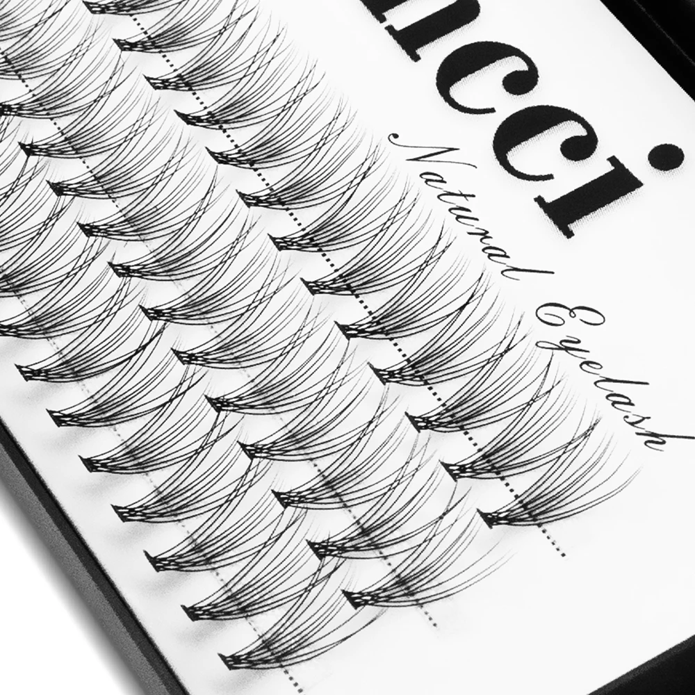Kimcci 60 Knoten/Fall, natürliches Make-up für falsche Wimpernverlängerung, 10P, Nerz, individuelle künstliche Wimpern, professionelle gefälschte Pfropfen von Zilien – Detail 6