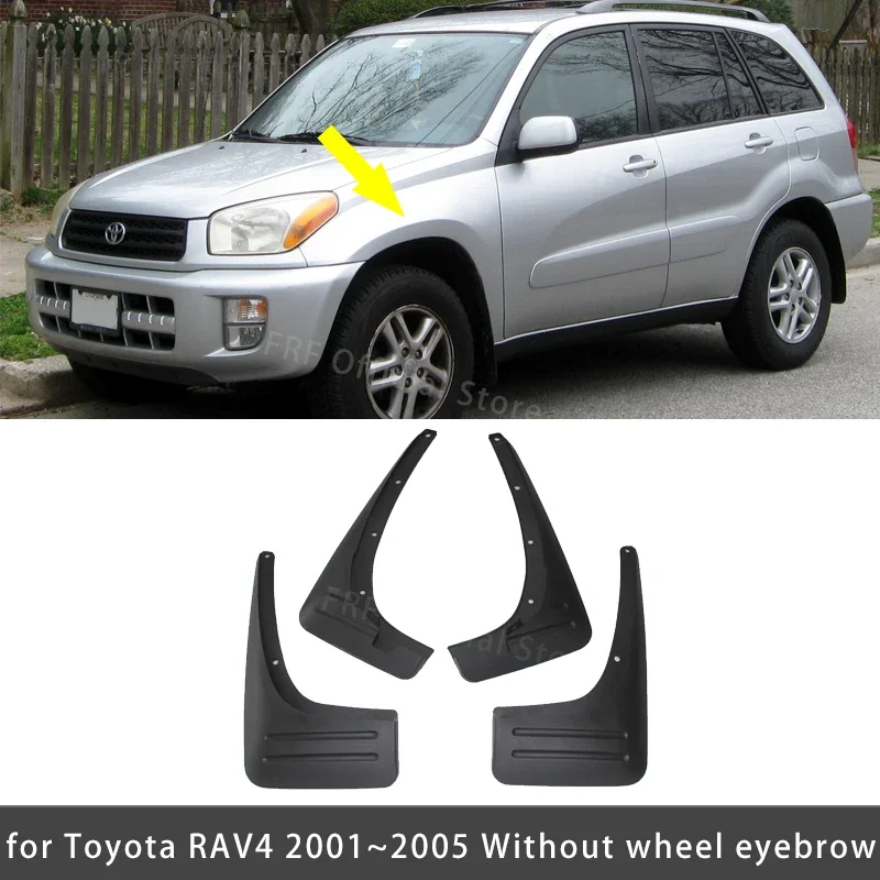 4PCS Car Mudguards For Toyota RAV4 RAV 4 XA20 2001 2002 2003 2004 2005 Car Mud Flaps Splash Guard Front Rear Fenders Accessories