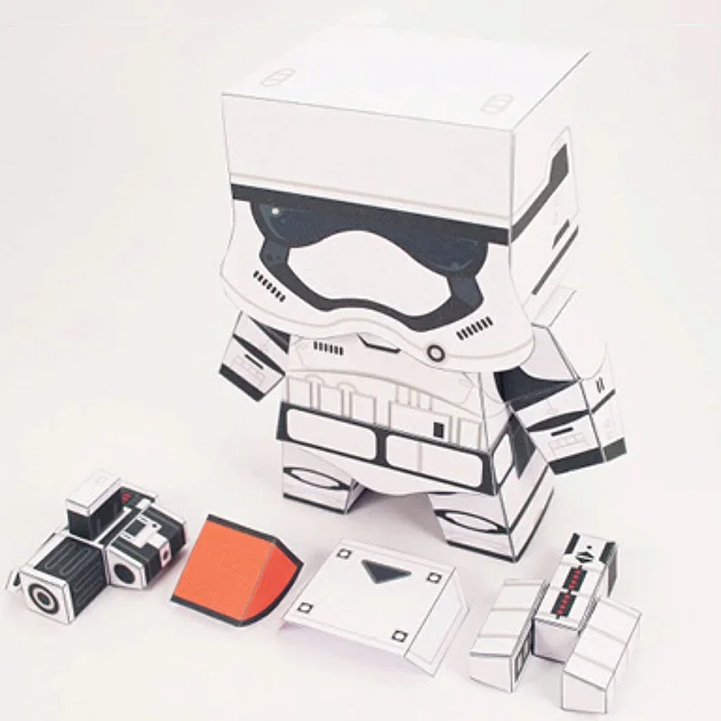 SOLDIERS OF THE FIRST ORDER Paper Model Mini 3D Cube Figure Papercraft DIY Kids Adult Origami Art Handmade Craft Toys FC-012