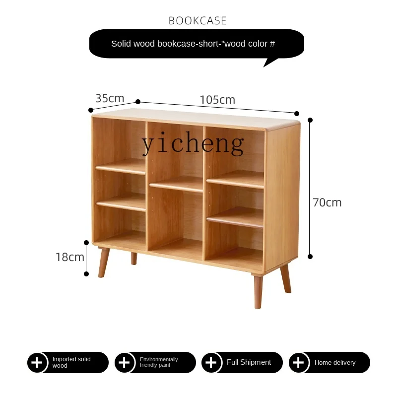 Tqh Locker Solid Wood Shelf Combination Bookshelf Living Room Shelf Display Cabinet