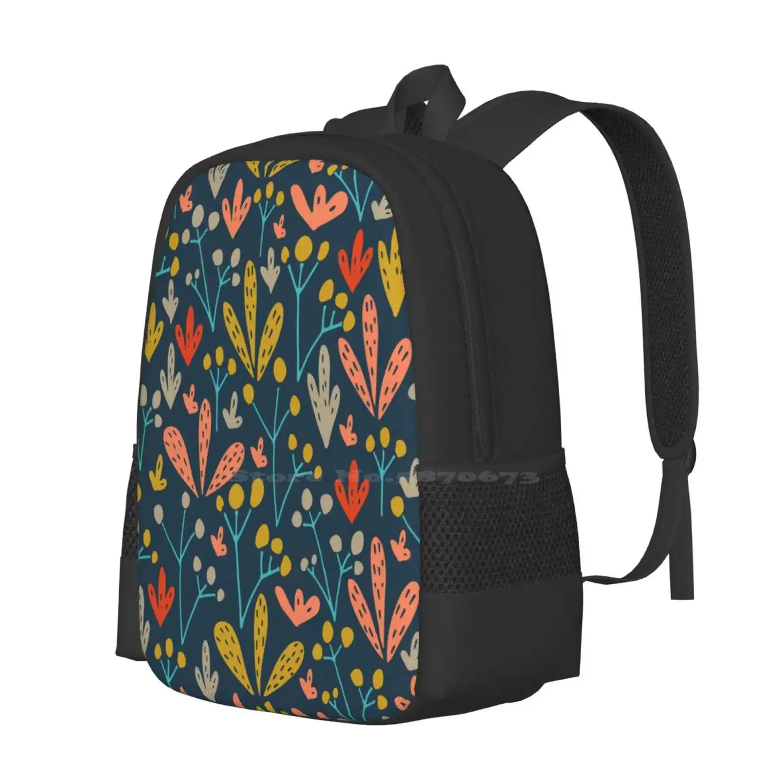 Blue Will Teen College Student Backpack Pattern Design Bags Geometric Designs Geometric Pattern Geometric Shapes Geometric