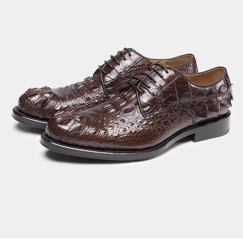 

Afanzhe новая обувь из крокодиловой кожи, деловая мужская формальная обувь на шнуровке, модная мужская обувь