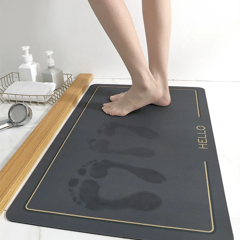 Bathroom Doormats Nordic Style Carpet Rubber Non-slip Toilets Water Absorption And Quick Drying Mat Skin Friendly Washed Rug