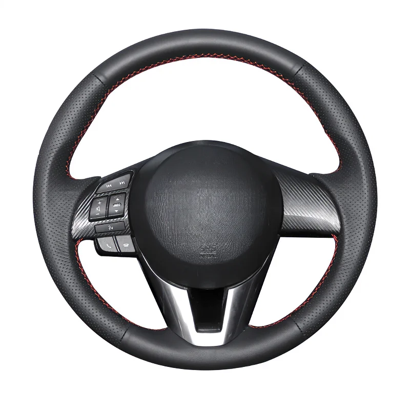 Car Steering Wheel Cover Anti Slip Breathable - Housse de volant de voiture cousue