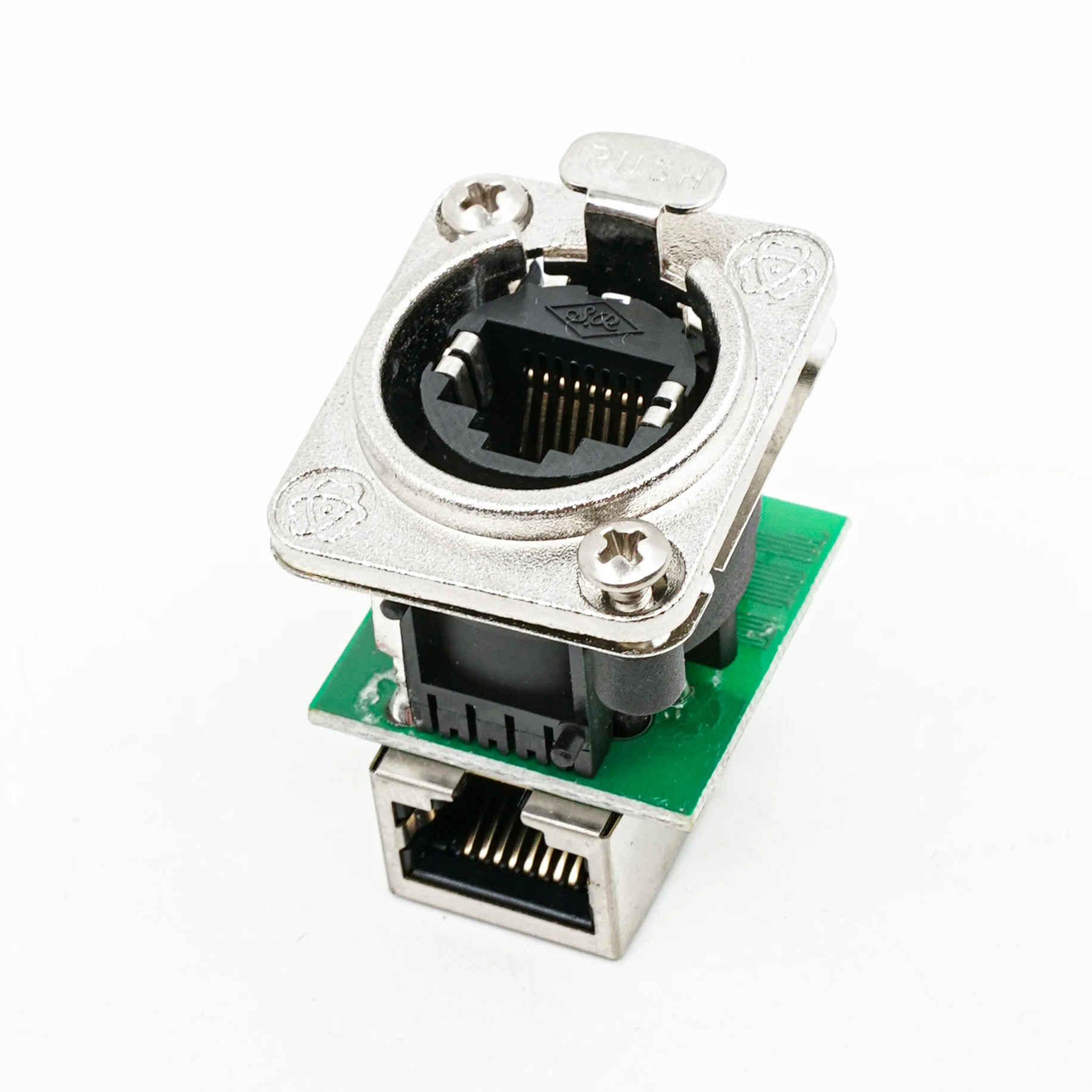 SREXACT RJ45 jack, right angle, 90 degree, CAT5E network signal coupler jack, feed-through jack