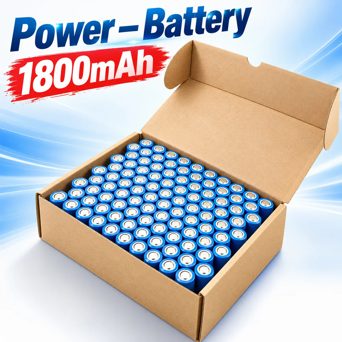 18650 Rechargeable Li-ion Battery Cell, 1800mAh 3.7V Lithium Battery for Flashlights, Toys and Portable Devices