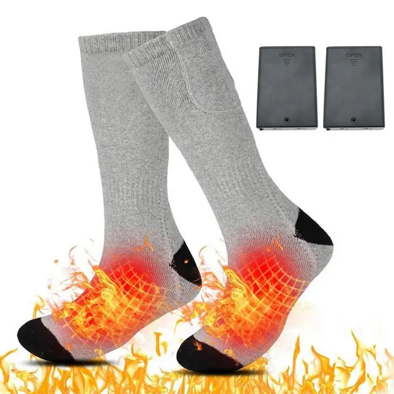 Winter Heated Socks Intelligent Temperature Control Fast Heating Winter Warm Thermal Socks With Battery Box Foot Warmers