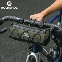Bolsa de bicicleta ROCKBROS, alforja de manillar portátil frontal, bolso de hombro multifuncional de gran capacidad de 2L, bolsa de bicicleta con tubo reflectante