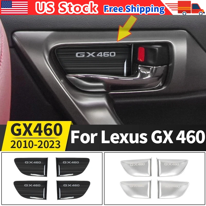 Stainless Steel Door Handle Panel，Lexus GX460 GX 460 2023-2010 2022 2021 2020 2019 2018 2017 Interior Decoration Accessories
