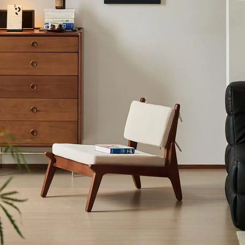 

Solid wood lazy sofa chair B & B hotel negotiation chair modern living room creative medieval single balcony Furniture Home