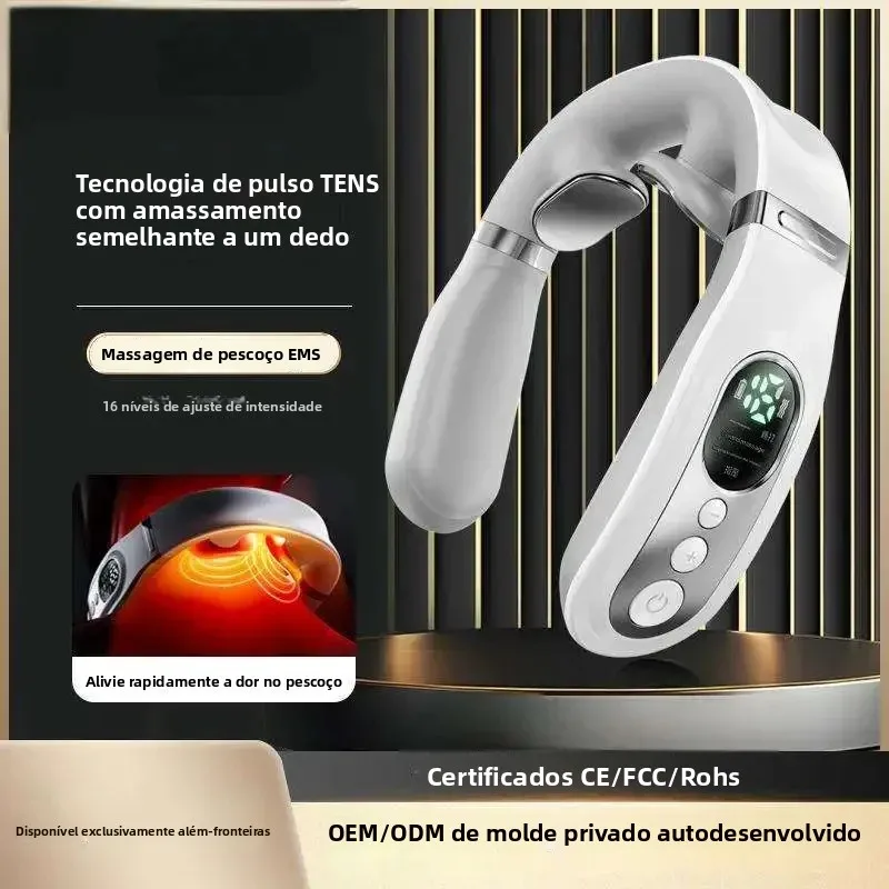 

Электрический массажер для шеи, беспроводной массажер для шеи и плеч, эргономичное устройство для расслабляющего массажа плеч для дома и офиса