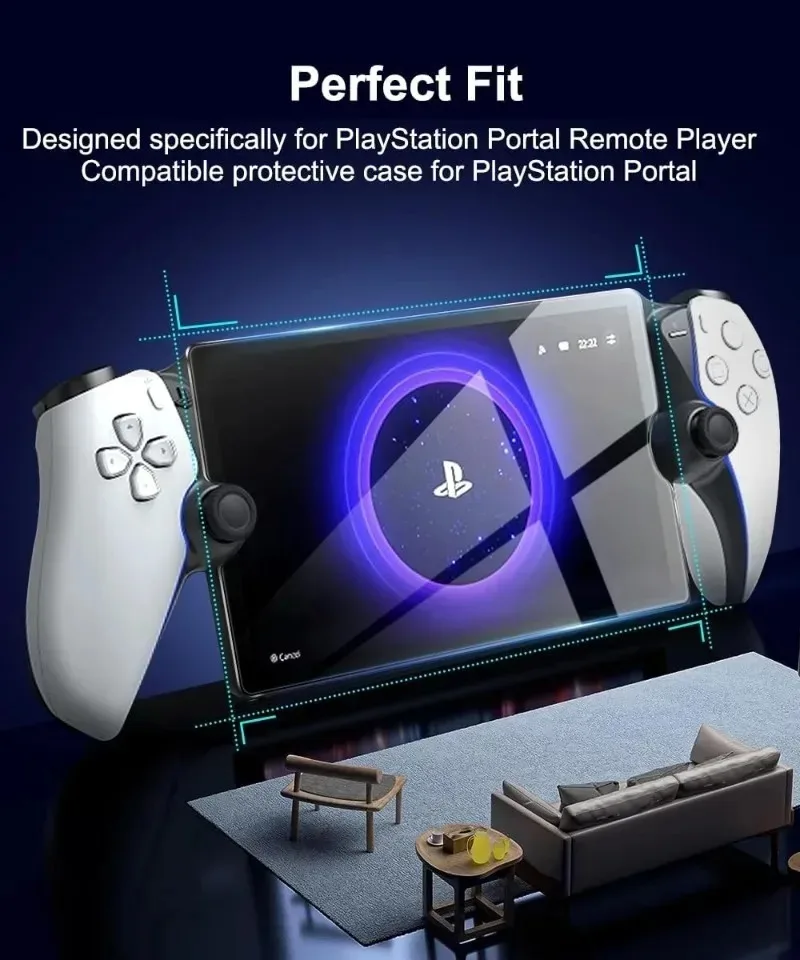 ฟิล์มป้องกันหน้าจอกระจกเทมเปอร์สำหรับพอร์ทัล Sony PlayStation โปร่งใสป้องกันรอยขีดข่วนสำหรับพอร์ทัล PS5 PlayStation