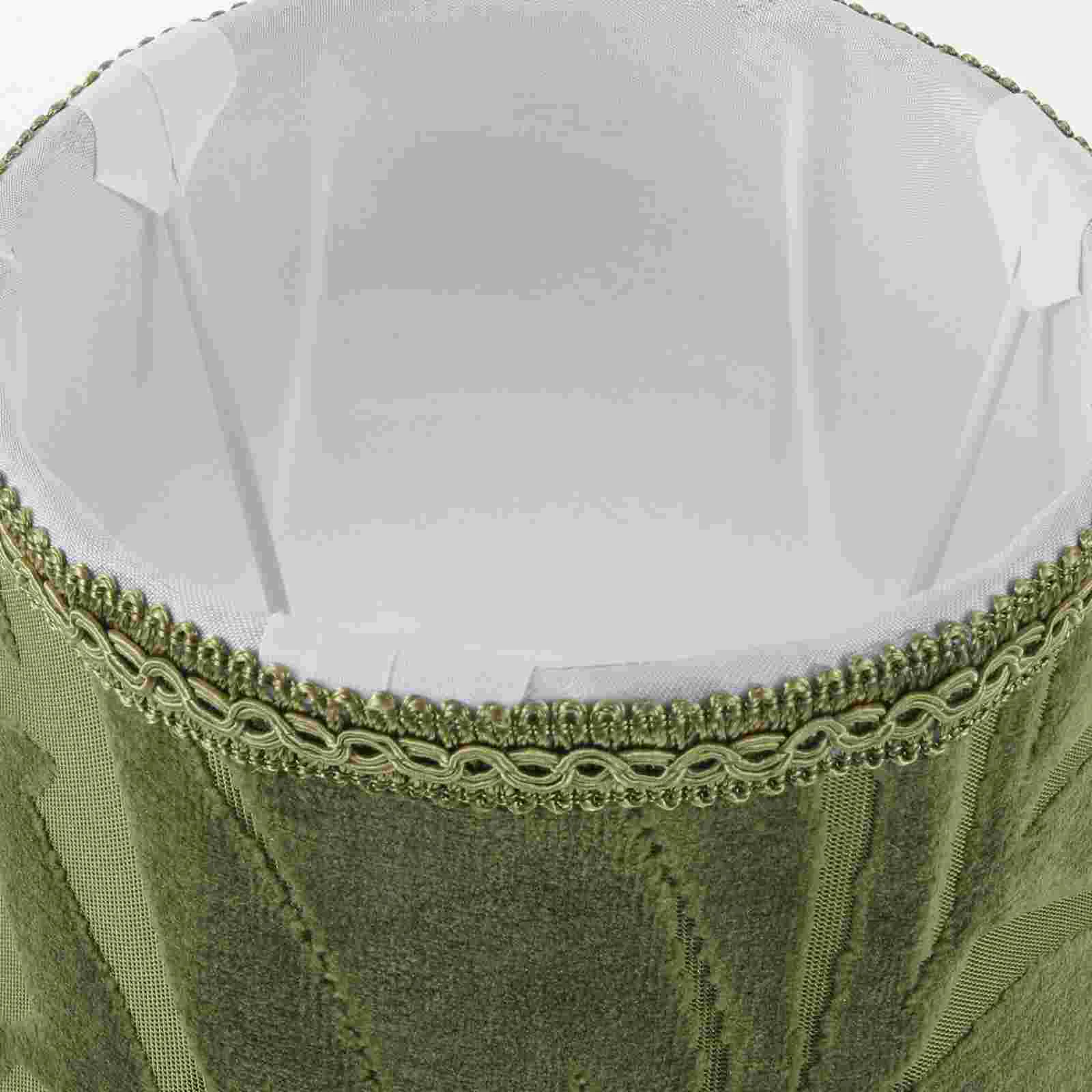 Modern 1 Pc European Style Cloth Lampshade Half Round Green Fringe Bedside Table Lamp Cover Home Decor Protective Dustproof