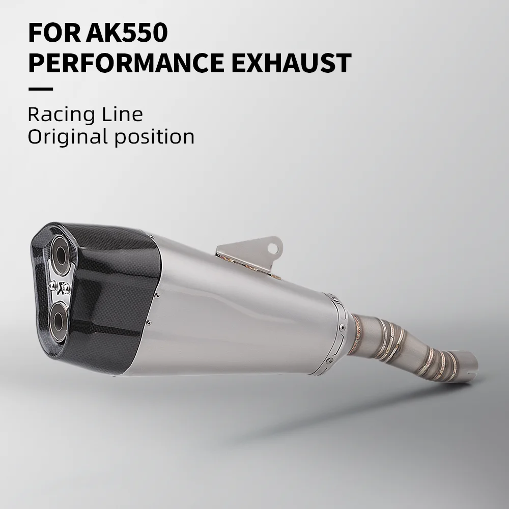 

For AK550 Motorcycle Exhaust System Stainless Steel Middle Link Pipe Connection 51mm Exhaust system for motorcycle