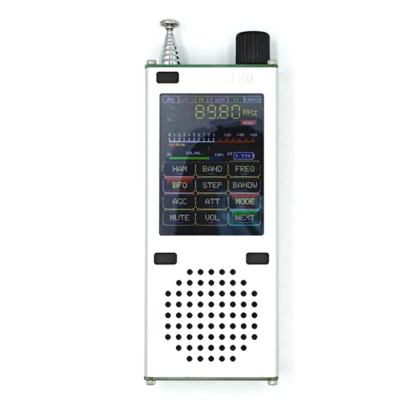 

T06C-Portable ATS120 SI4732 ESP32 Bluetooth SSB FM RDS 64-108MHz AM LSB USB All Band Radio Receiver + 2.4 Inch Touch LCD