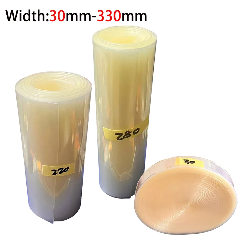 1kg Transparent PVC Insulating Heat Shrinkable Tube 18650/21700/26650/32650 Lithium Battery Heat Shrinkable Tube Shrink Film