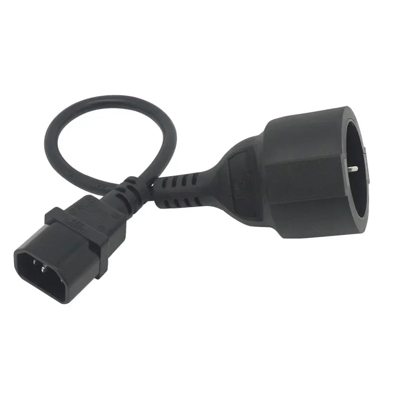 UPS Power Extension Cable Cord 30cm IEC 320 C14 Male To Schuko CEE7/4 Euro Plug AC Socket PDU UPS Power Cable