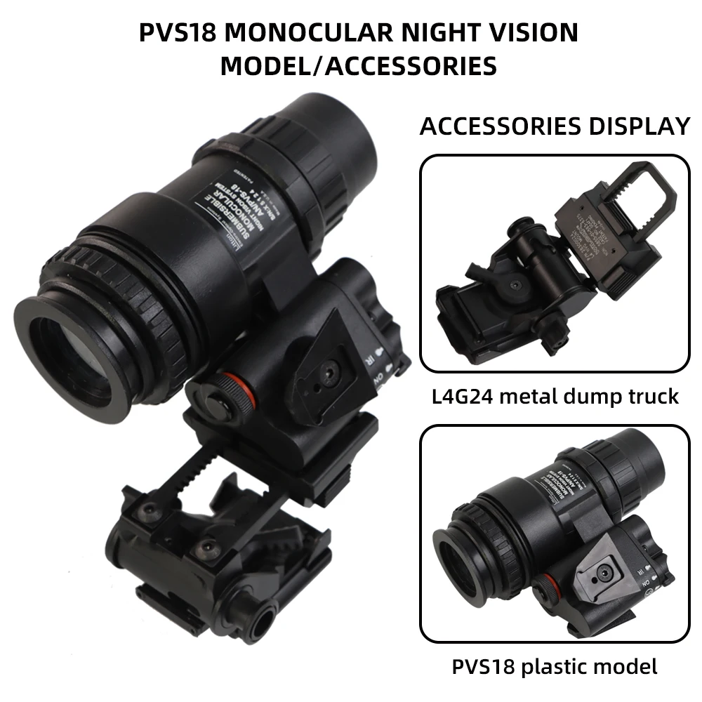 Réplique de lunettes de vision nocturne à l'échelle 1:1 PVS-18 – Modèle de simulation proportionnel monobloc pour les collectionneurs et les passionnés