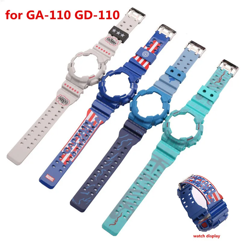 

Watch accessories new for GA-110GB sports silicone watch strap male joint series