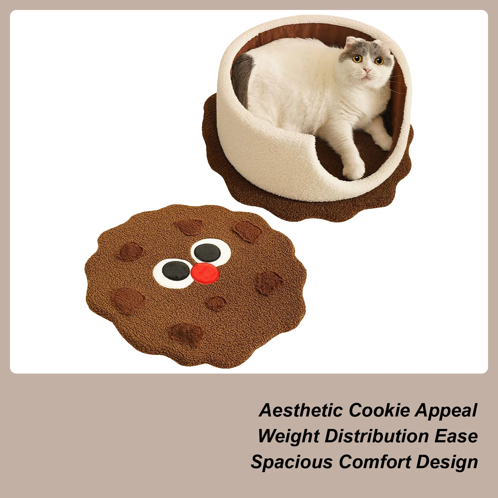 

Котячее пещерное печенье, дизайнерская кровать для котенка, моющаяся теплая убежище для маленьких домашних животных, щенков, котят, домашняя спальная квартира, игра в помещении, скрывающая