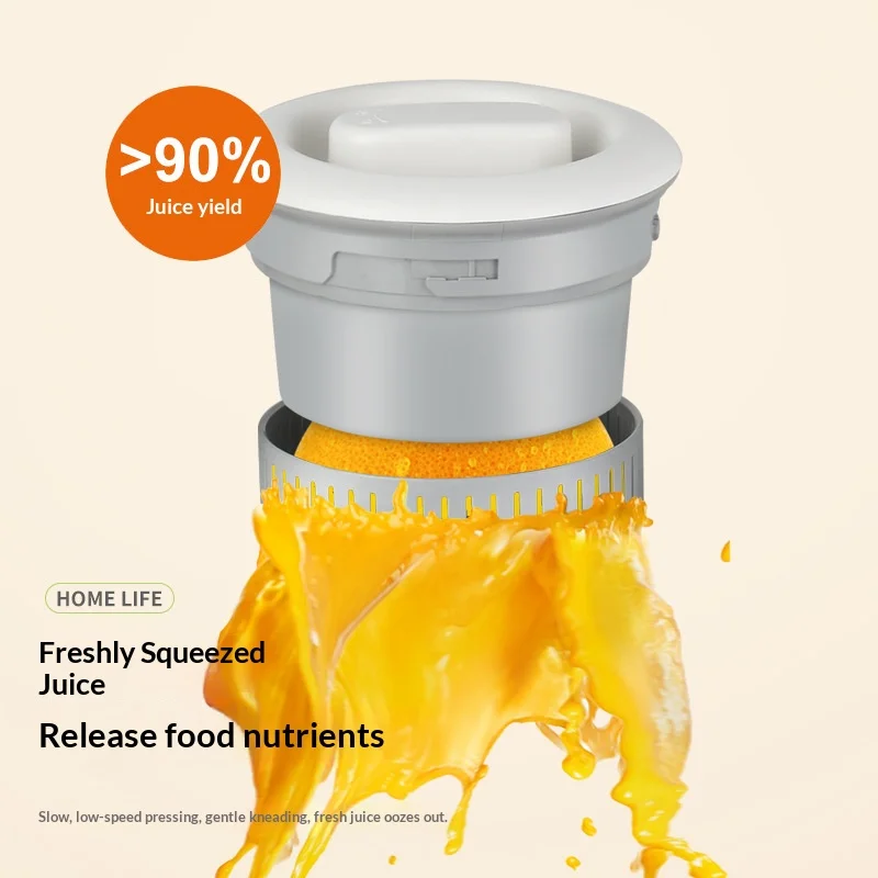 Portable Wireless Electric Juicer USB Rechargeable Slow Cold Press Juicer Mini Automatic Orange Lemon Squeezer Machine For Trave
