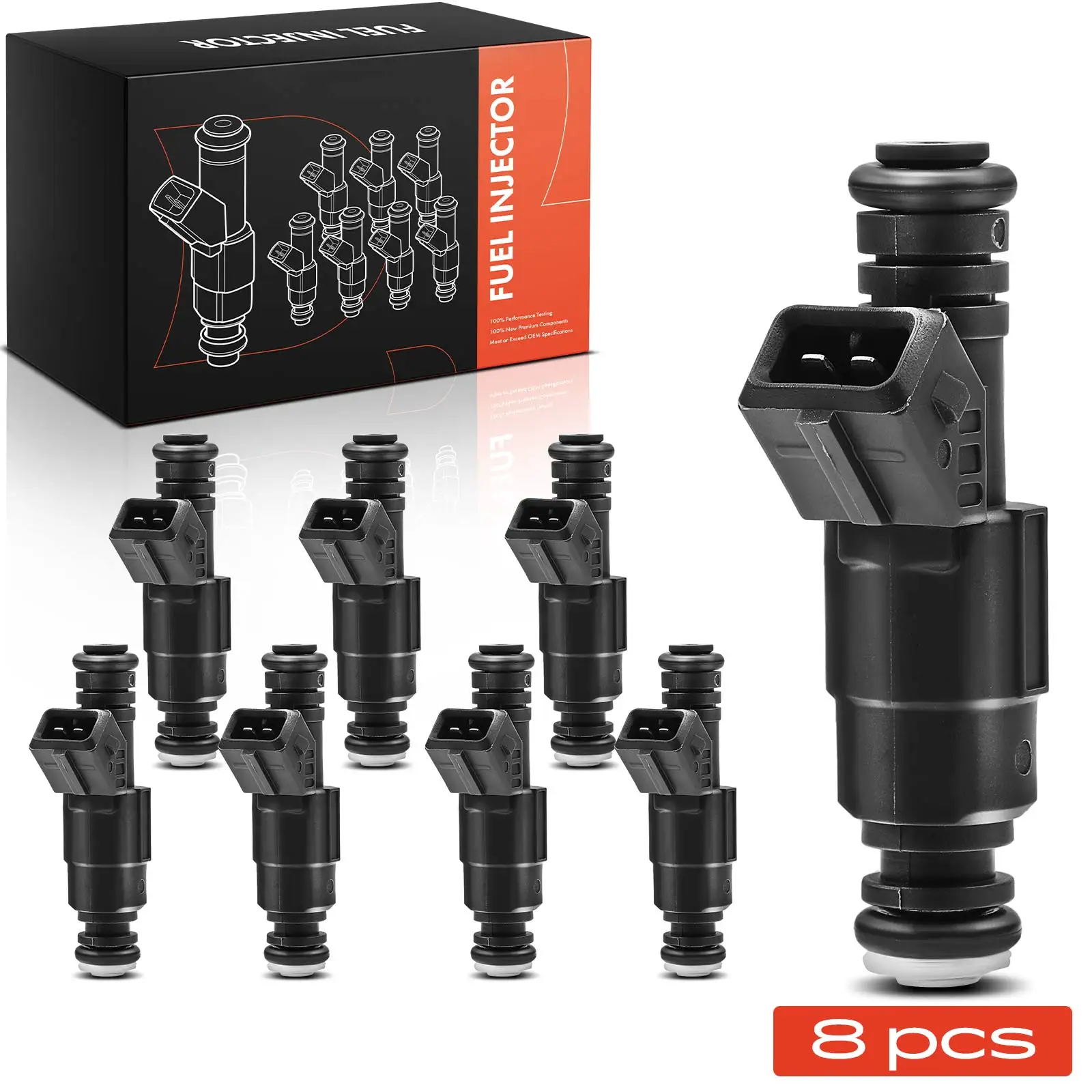 Frankberg 8x Injector Injector nozzle voor BMW E39 E38 X5 E53 Land Rover Range Rover III Alpina Z8 852-12174 0280155823
