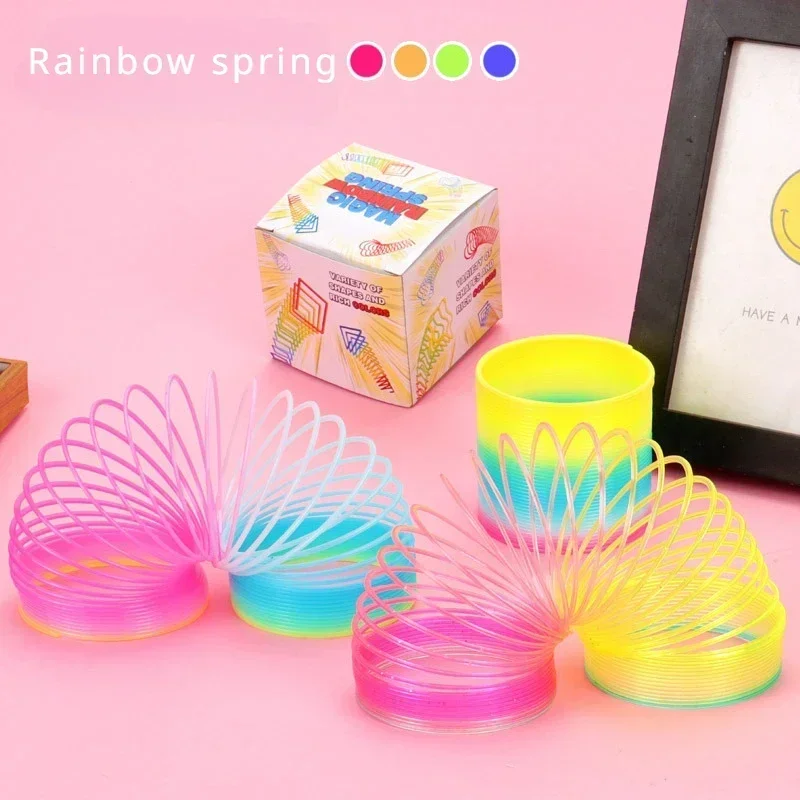 

Rainbow Loop Folding Music Children's Spring Loop Toys Parent Child Interactive Puzzle Game Christmas Gifts Decompression toys