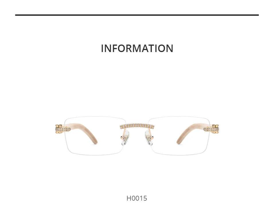 HEPIDEM Buffalo Horn Brille Männer Luxus Berühmte Marke Design Randlose Brillen Rahmen Frauen Rahmenlose Weiß Buffs Holz Brillen – Detail 20