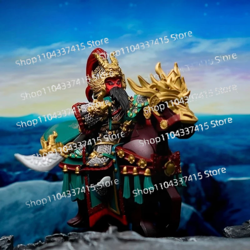 

MOC Third-party New Doll Three Kingdoms Hero Horse Riding Guan Yu Cartoon Animation Game Ornaments Collection