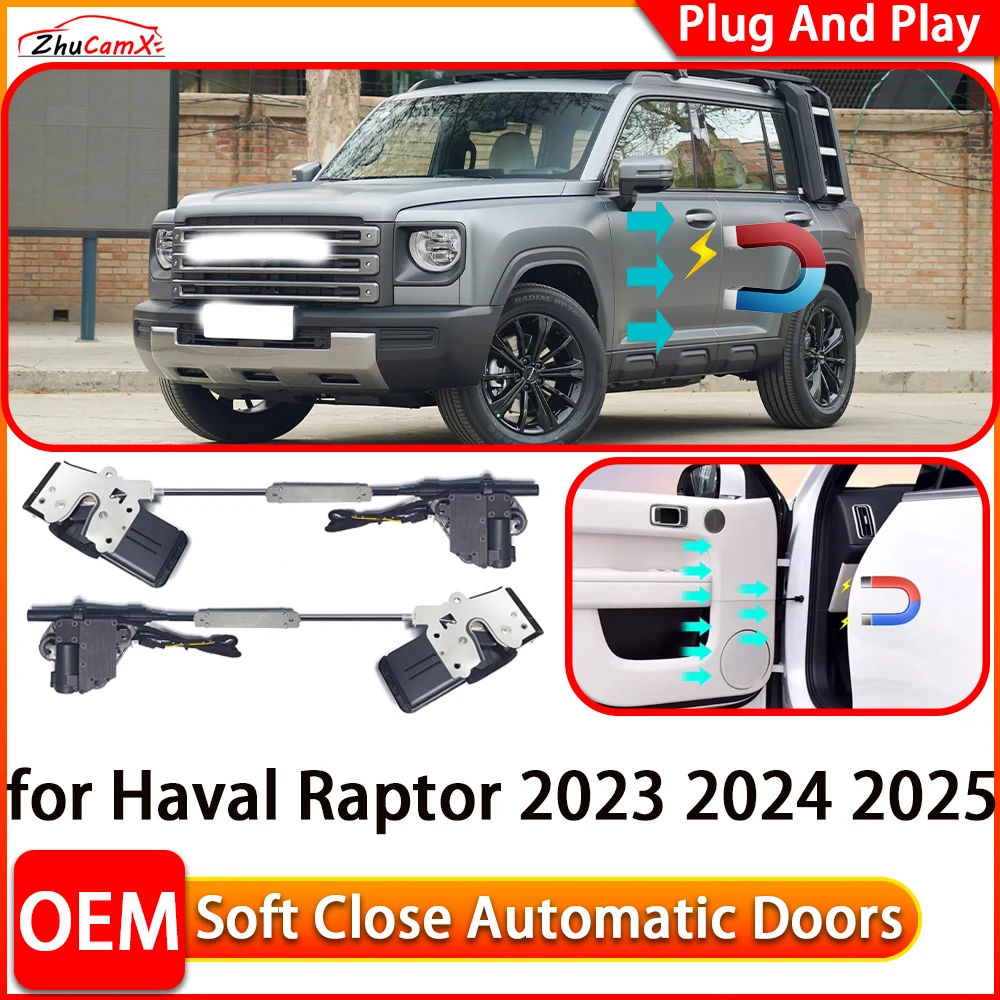 

ZhuCamX for Haval Raptor 2023 2024 2025 Car Automatic Electric Soft Close Door Closer Power Closing Door Comfort Closing System