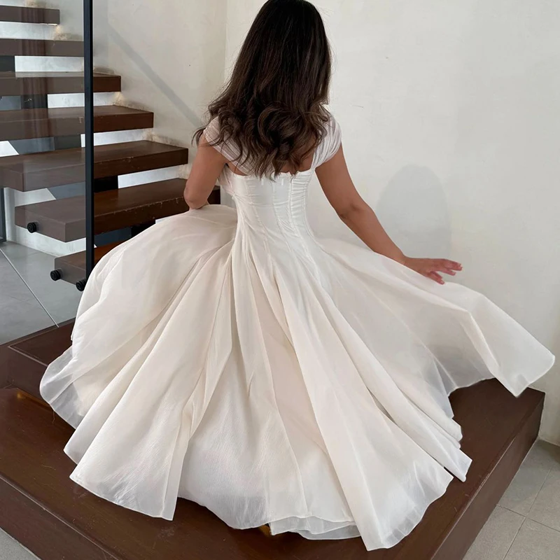 Women Fashion Backless High Waisted Ball Dress Elegant Christmas Party Long Dresses 2025 Sexy Square Neck Sleeveless Mesh Dress - view 3