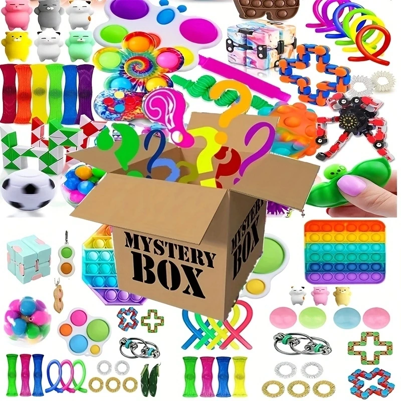 10-100pcs Random Fidget Toys Mystery Gifts Pack Surprise bag Fidget Set Antistress Relief Toys for kids party christmas