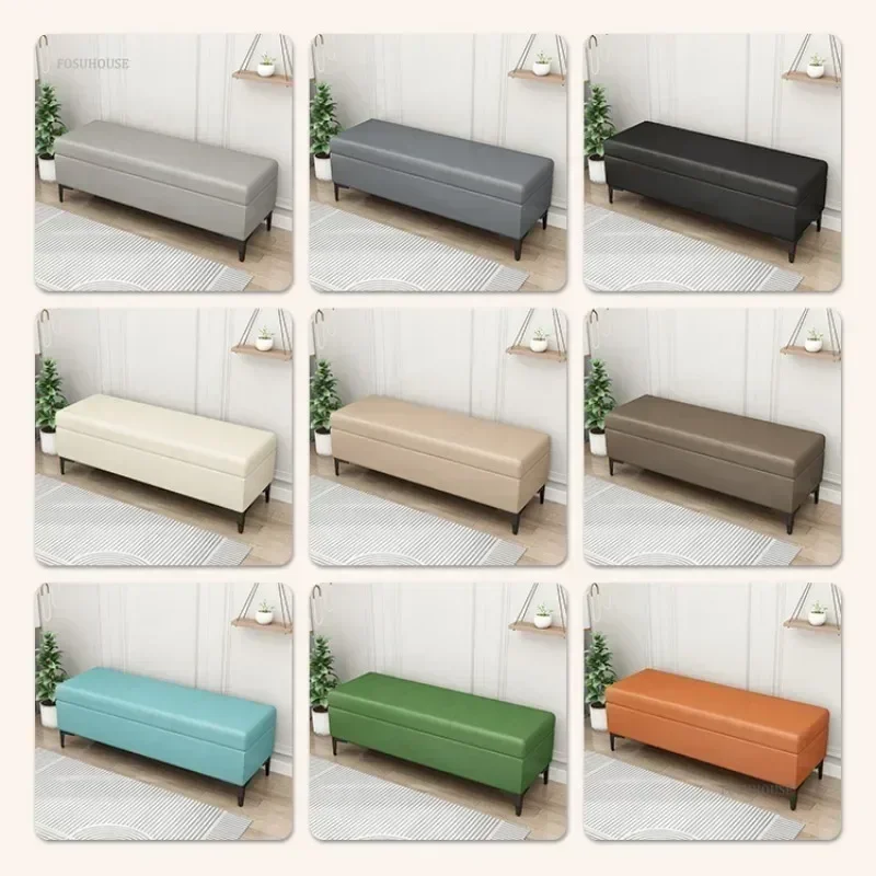 Tech-cloth Shoe-changing Stools Sofa Bench Ottoman Storage Household Organizer Door Storage Ottomans Bedroom Bed End Stool U