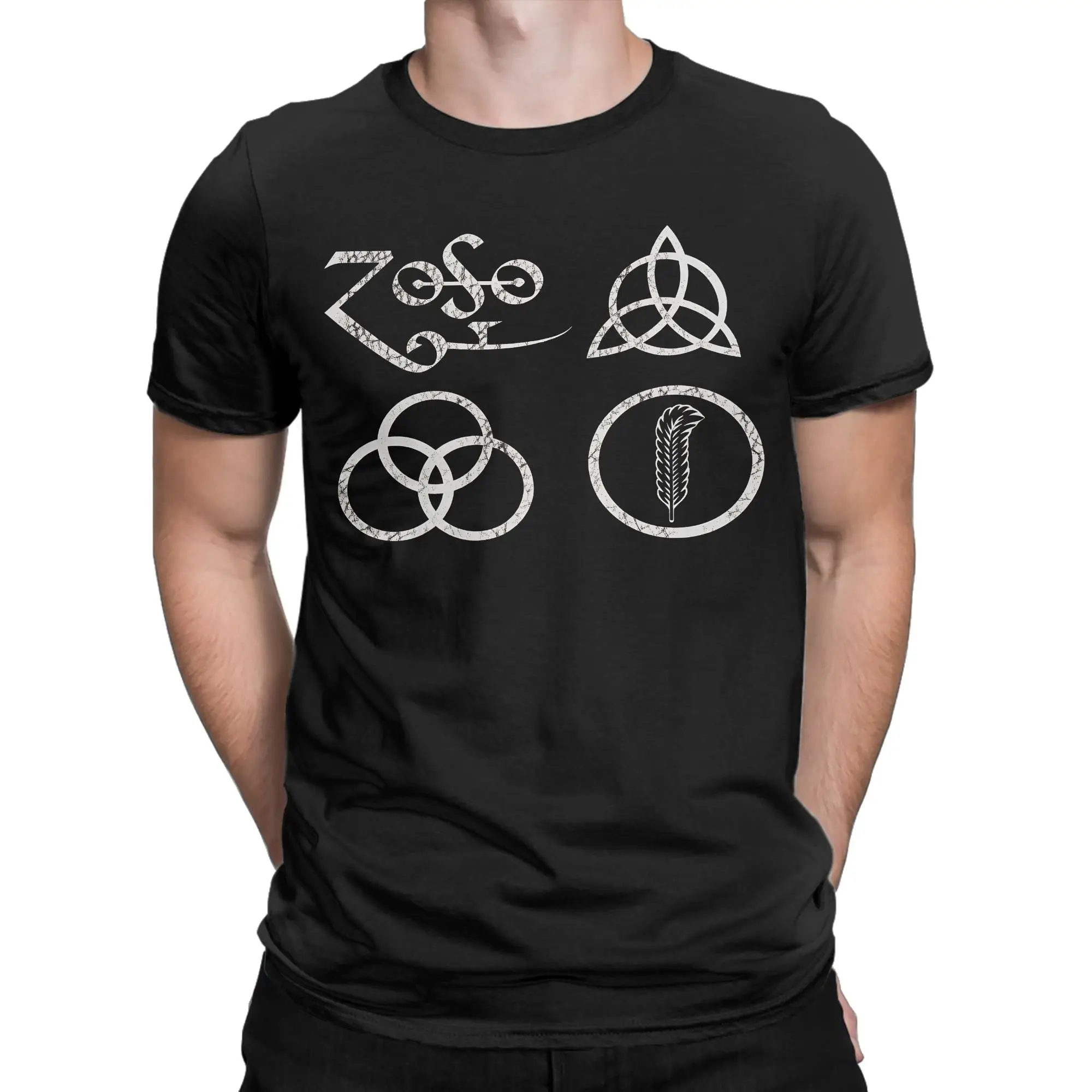 The Mother Ship Led Zeppelin T Shirt Summer  Hipster T-Shirts 100% Cotton O-Neck Oversized Clothes Short-Sleeve Vintage Tops