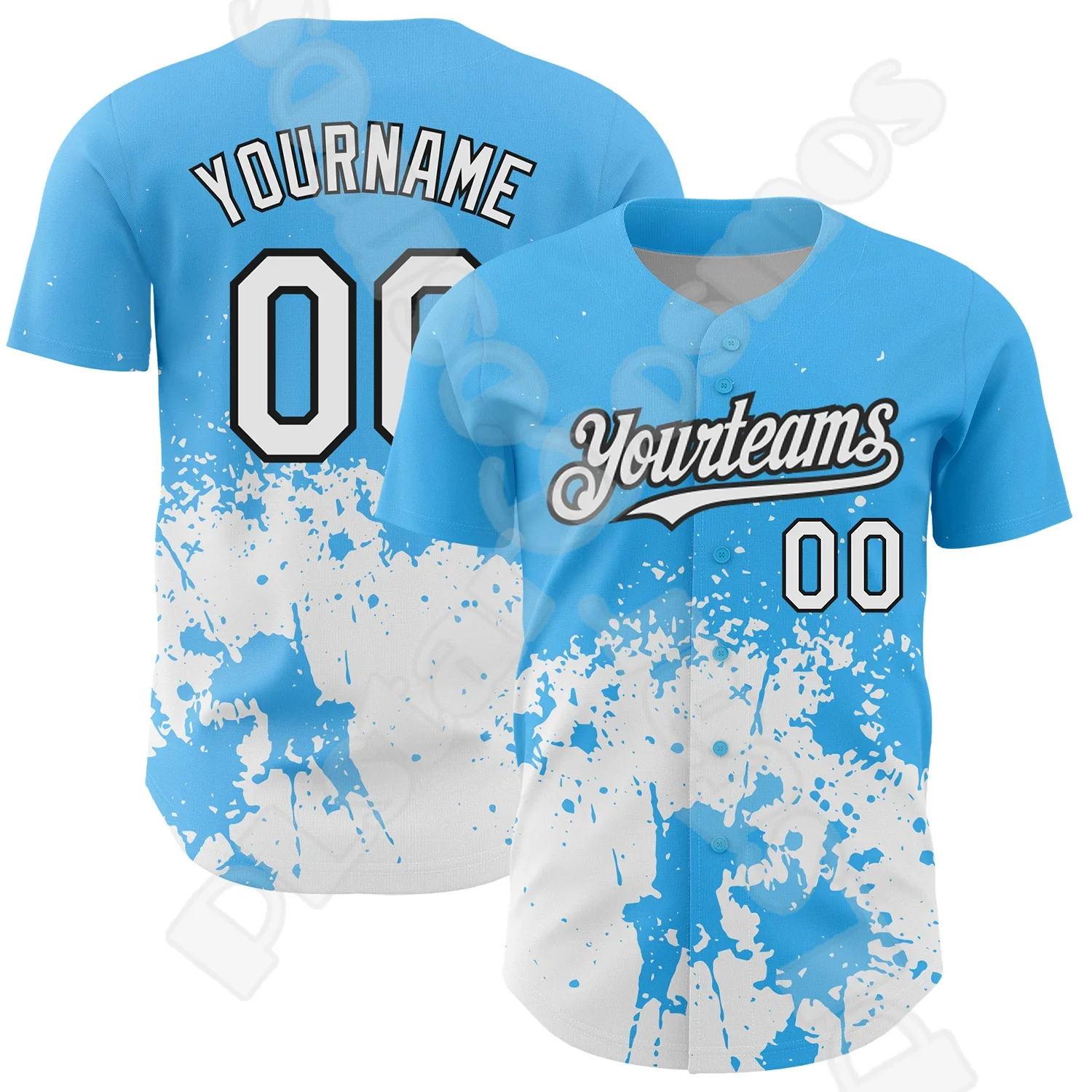 NewFashion Custom Name Graffiti Tattoo Retro Vintage 3DPrint Harajuku Summer Streetwear Short Sleeves Baseball Jersey Shirts A11