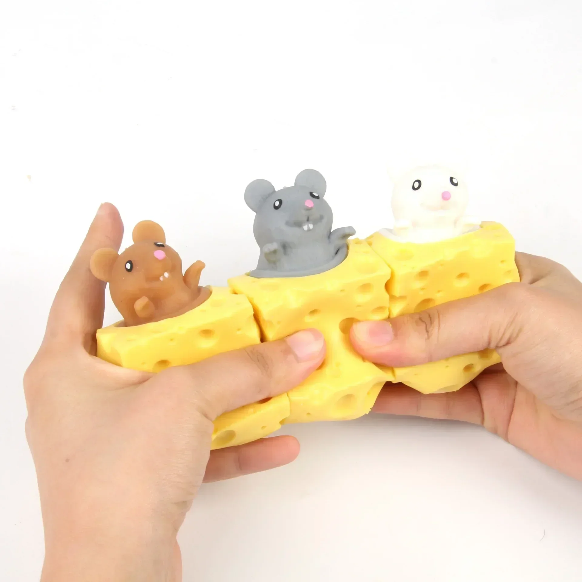 Stress-relieving Pet Cheese Mouse Cheese Pinch Fun Stress Ball Vent Squirrel Cup Prank Toy Antistress Toy Small Toys Fidget Toy